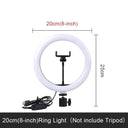 Ring Light Kit With Adjustable Tripod And Smartphone Holder