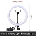 Ring Light Kit With Adjustable Tripod And Smartphone Holder