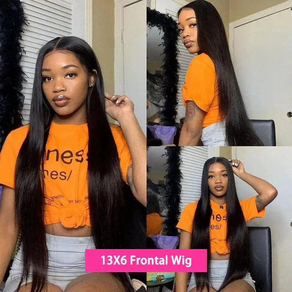 Peruvian Remy Bone Straight Lace Front Wig Natural Look