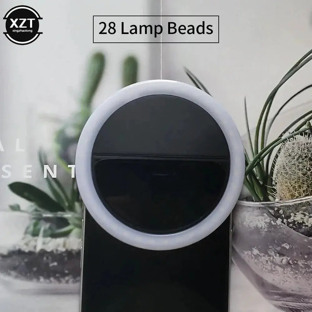Portable LED Ring Light for Selfies and Photography