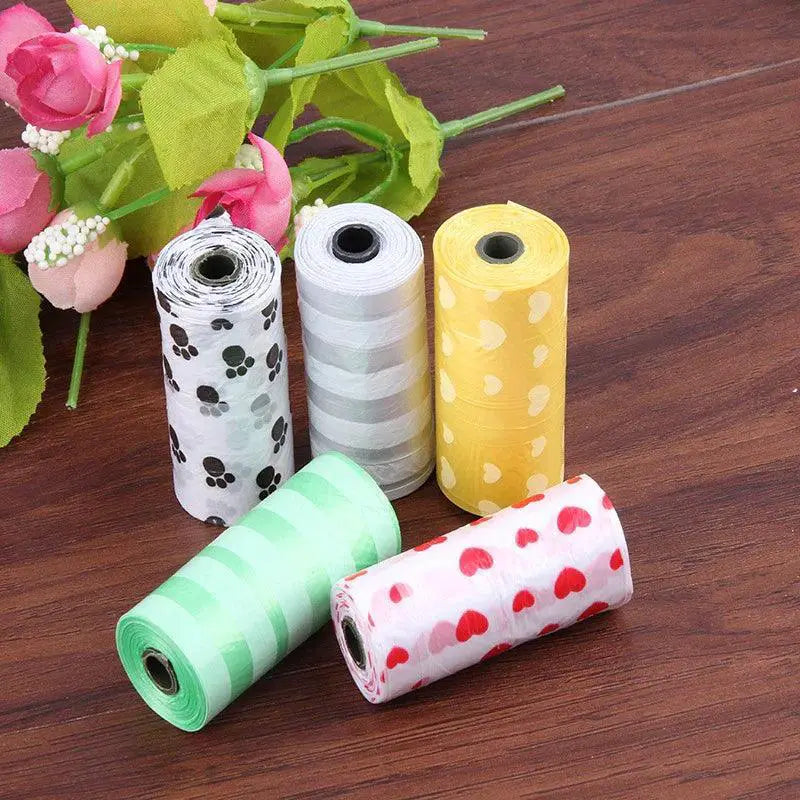 Eco Friendly Dog Poop Bags With Paw Print Design Zero Waste