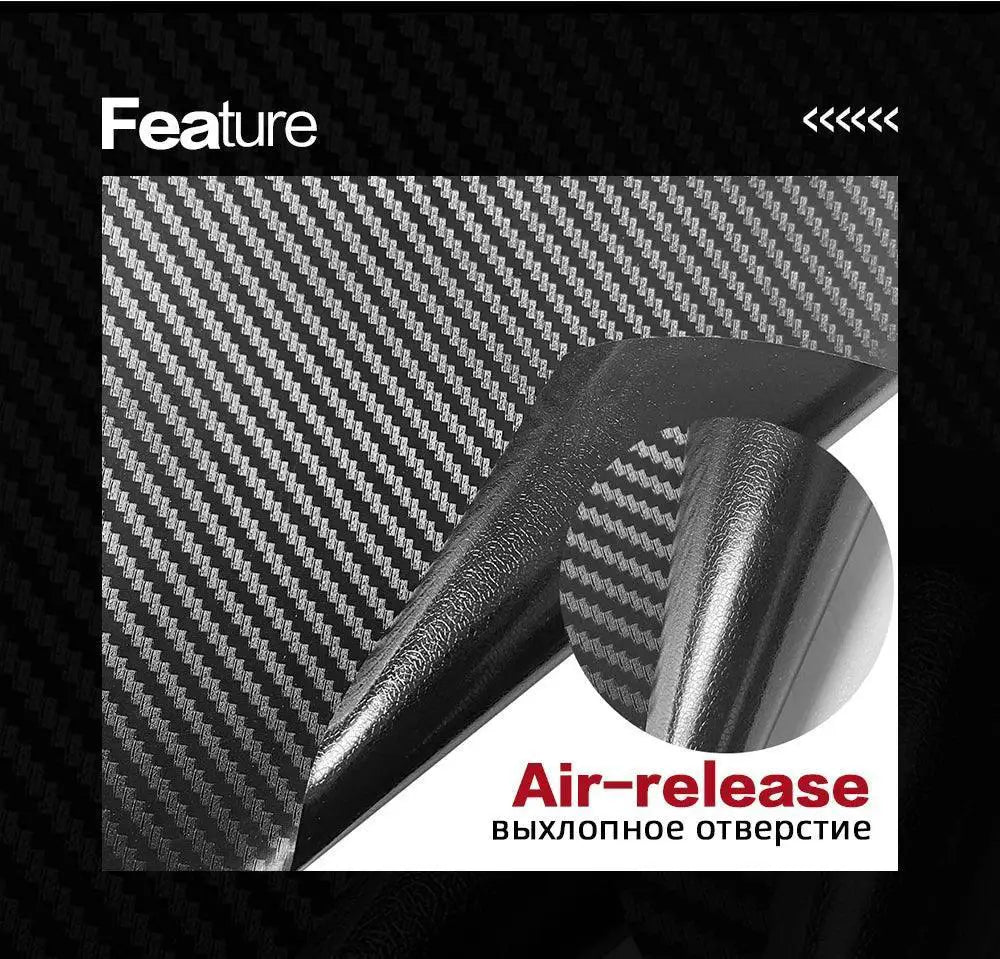Carbon Fiber Vinyl Wrap Film Waterproof Stickers For Cars