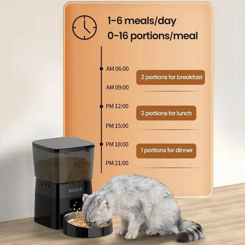 Automatic Smart Pet Feeder For Cats And Dogs Timed Portions
