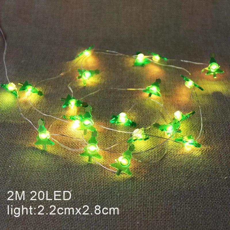 Whimsical LED Santa Snowman Holiday Light Garland 2m
