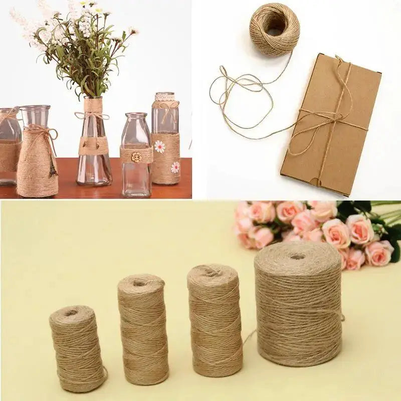 Natural Jute Twine Ribbon for DIY Crafts Rustic Decor