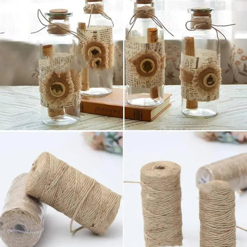 Natural Jute Twine Ribbon for DIY Crafts Rustic Decor