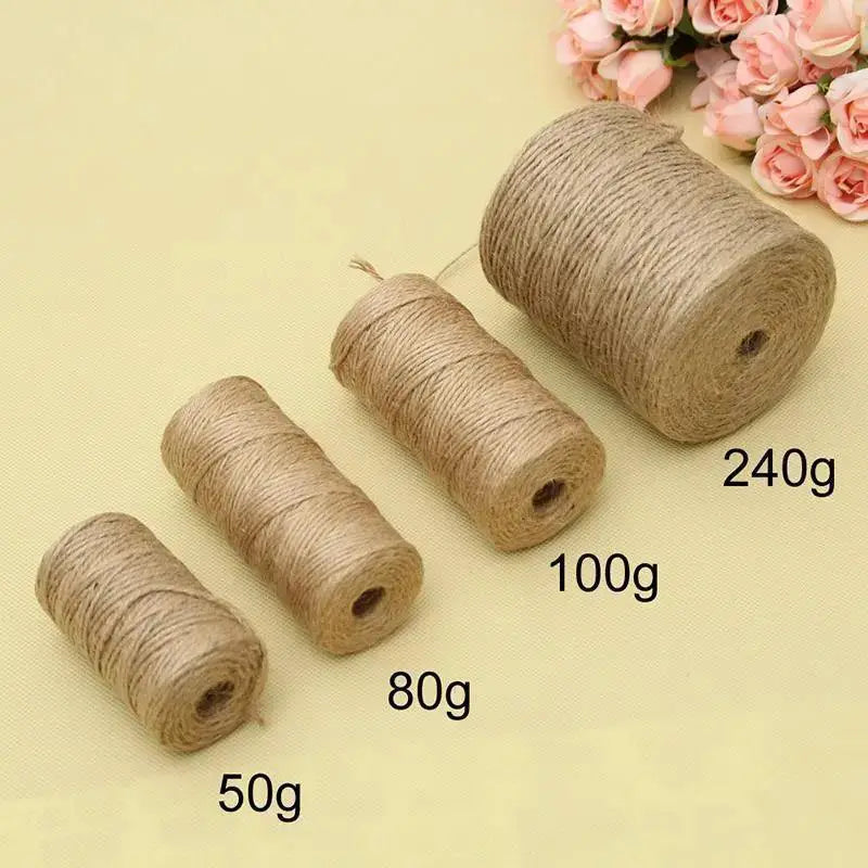 Natural Jute Twine Ribbon for DIY Crafts Rustic Decor