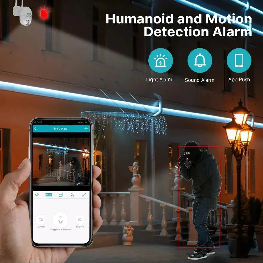 4K Smart WiFi PTZ Security Camera With Night Vision