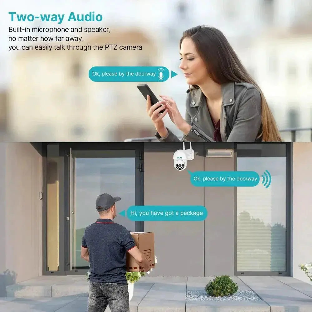4K Smart WiFi PTZ Security Camera With Night Vision