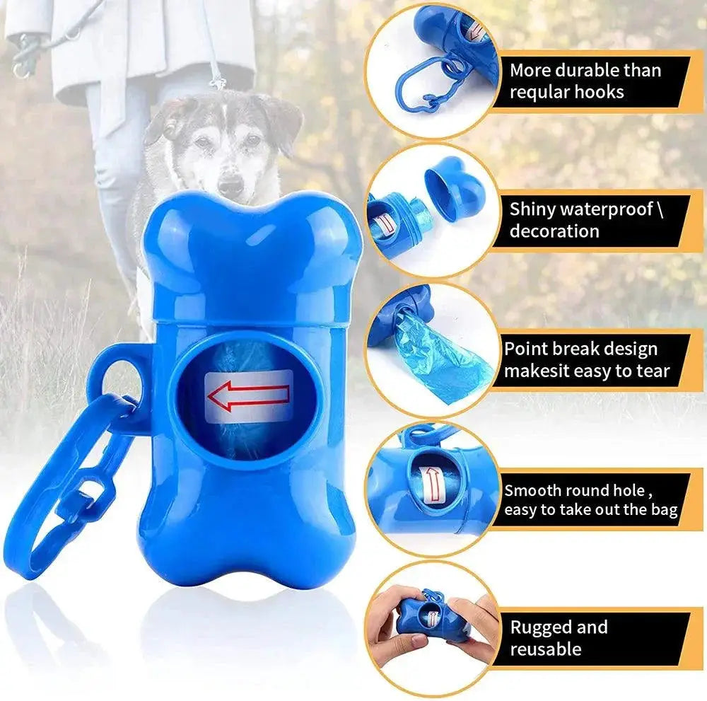 Bone Shaped Pet Waste Bag Dispenser Portable Eco Friendly