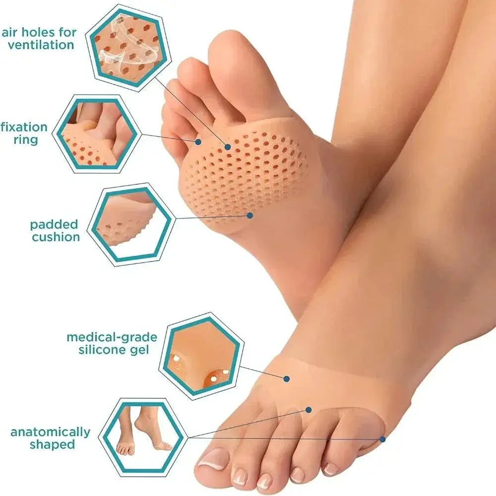 Silicone Gel Metatarsal Pads Foot Pain Relief Kit Comfort