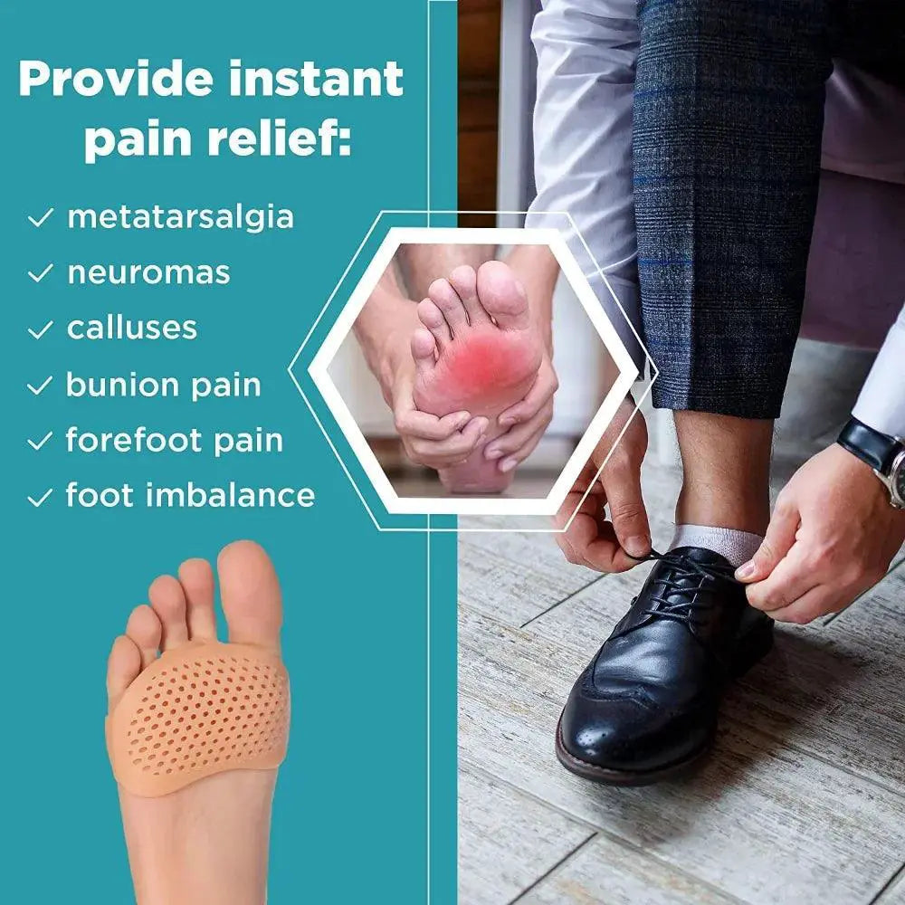 Silicone Gel Metatarsal Pads Foot Pain Relief Kit Comfort