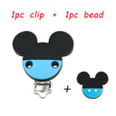 Kovict Silicone Beads Pacifier Clips Cartoon Animals Set