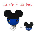 Kovict Silicone Beads Pacifier Clips Cartoon Animals Set