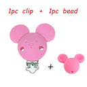 Kovict Silicone Beads Pacifier Clips Cartoon Animals Set