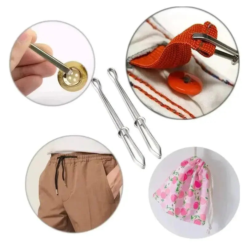 Stainless Steel Sewing Clips For Easy Elastic Threading