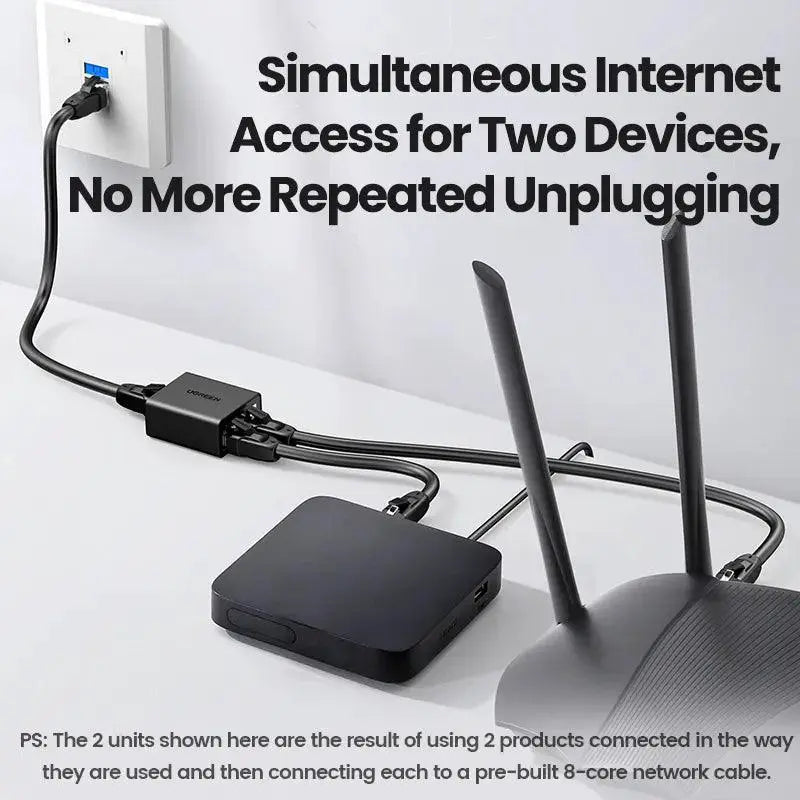 RJ45 Ethernet Splitter for Dual Device Internet Access