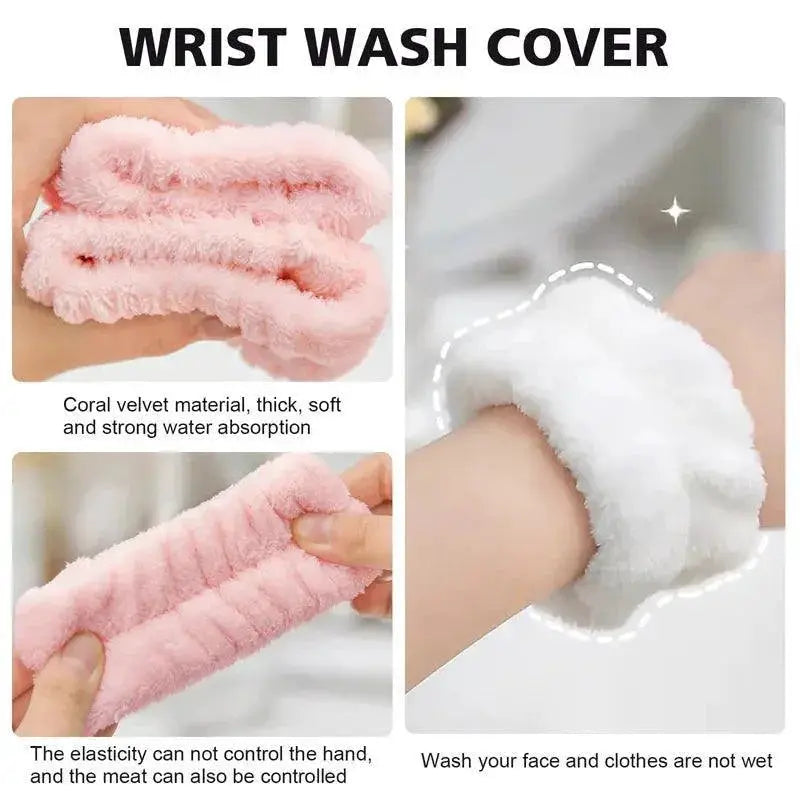 Microfiber Face Washing Wristband Towel Set for Skincare