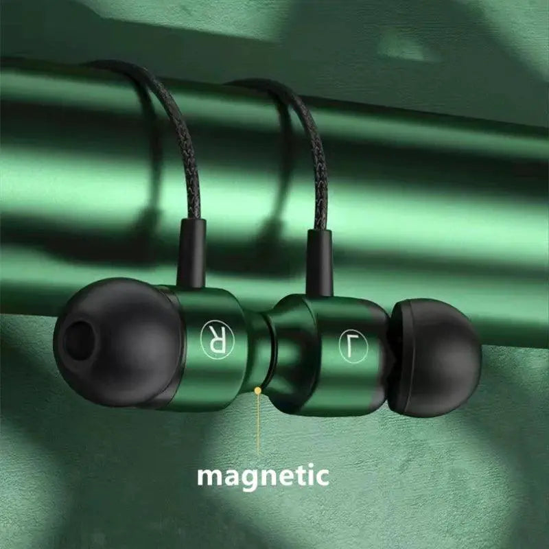 Premium Green Metal Gaming Wired Earbuds For Pro Players