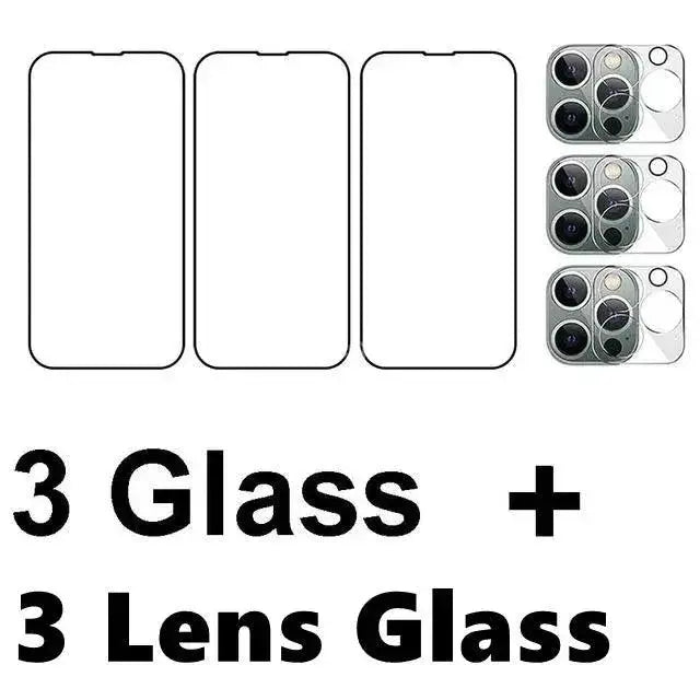 IPhone 15 Series Full Coverage Tempered Glass Protectors