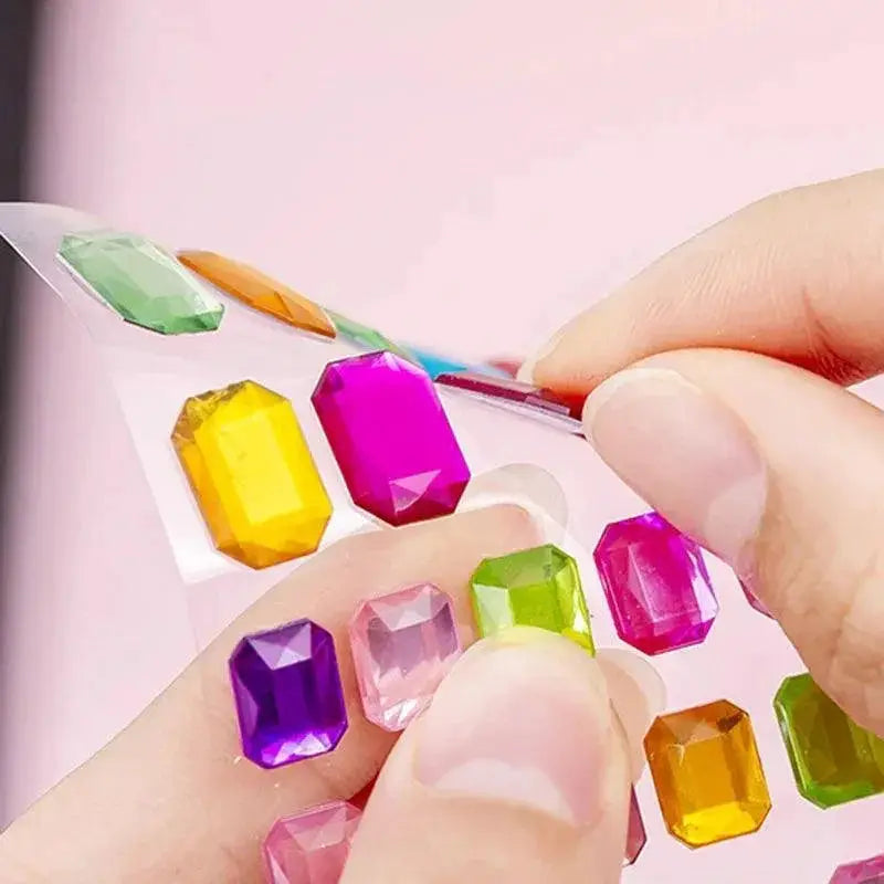 Colorful Gemstone Stickers for Creative Craft Embellishments