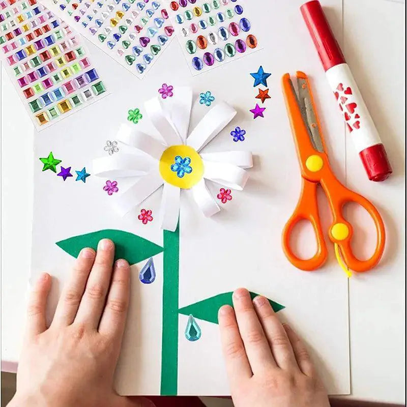 Colorful Gemstone Stickers for Creative Craft Embellishments