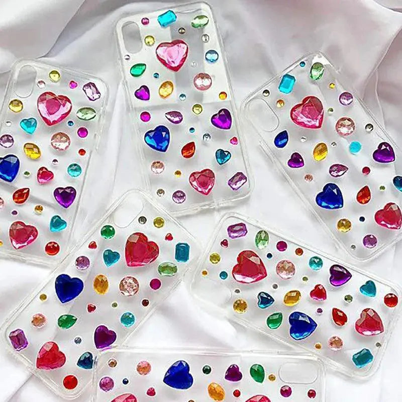 Colorful Gemstone Stickers for Creative Craft Embellishments