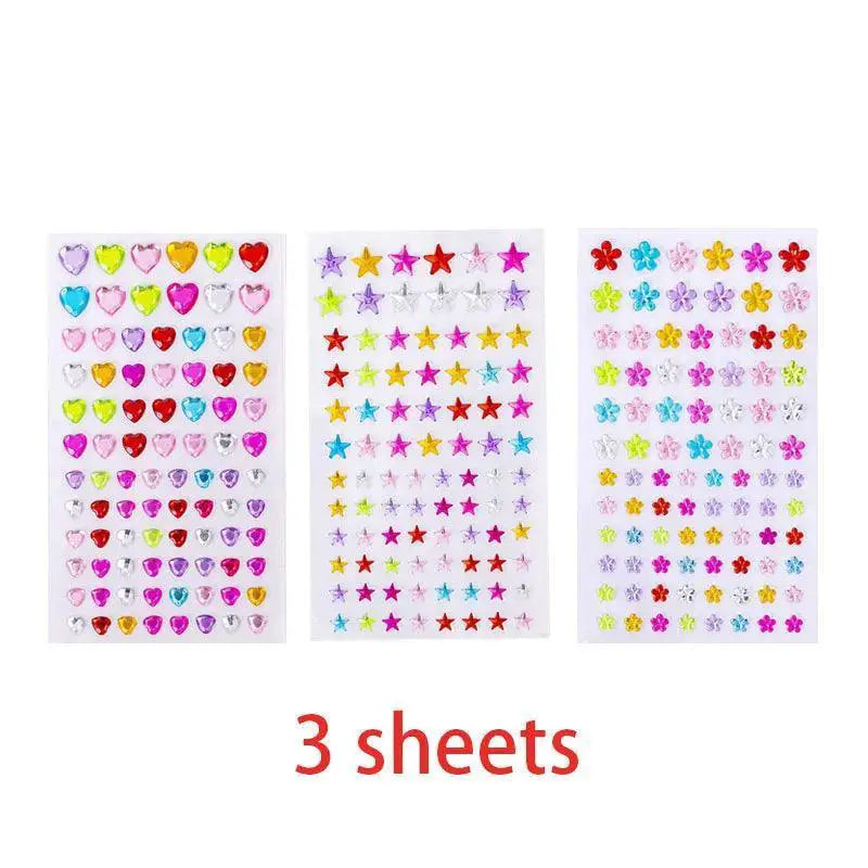 Colorful Gemstone Stickers for Creative Craft Embellishments