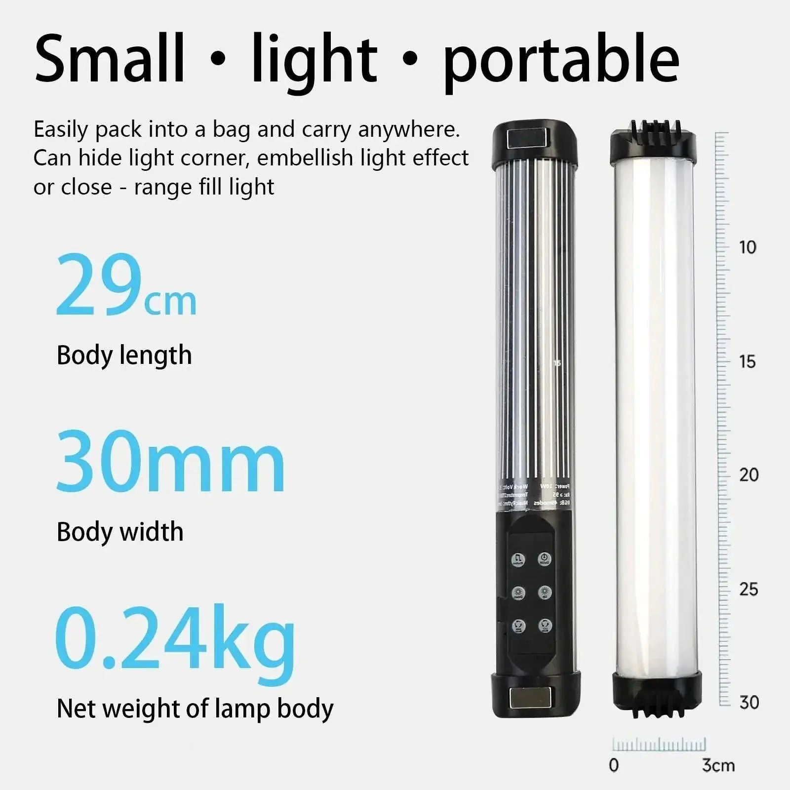 Handheld RGB LED Fill Light Stick for Photography and Video