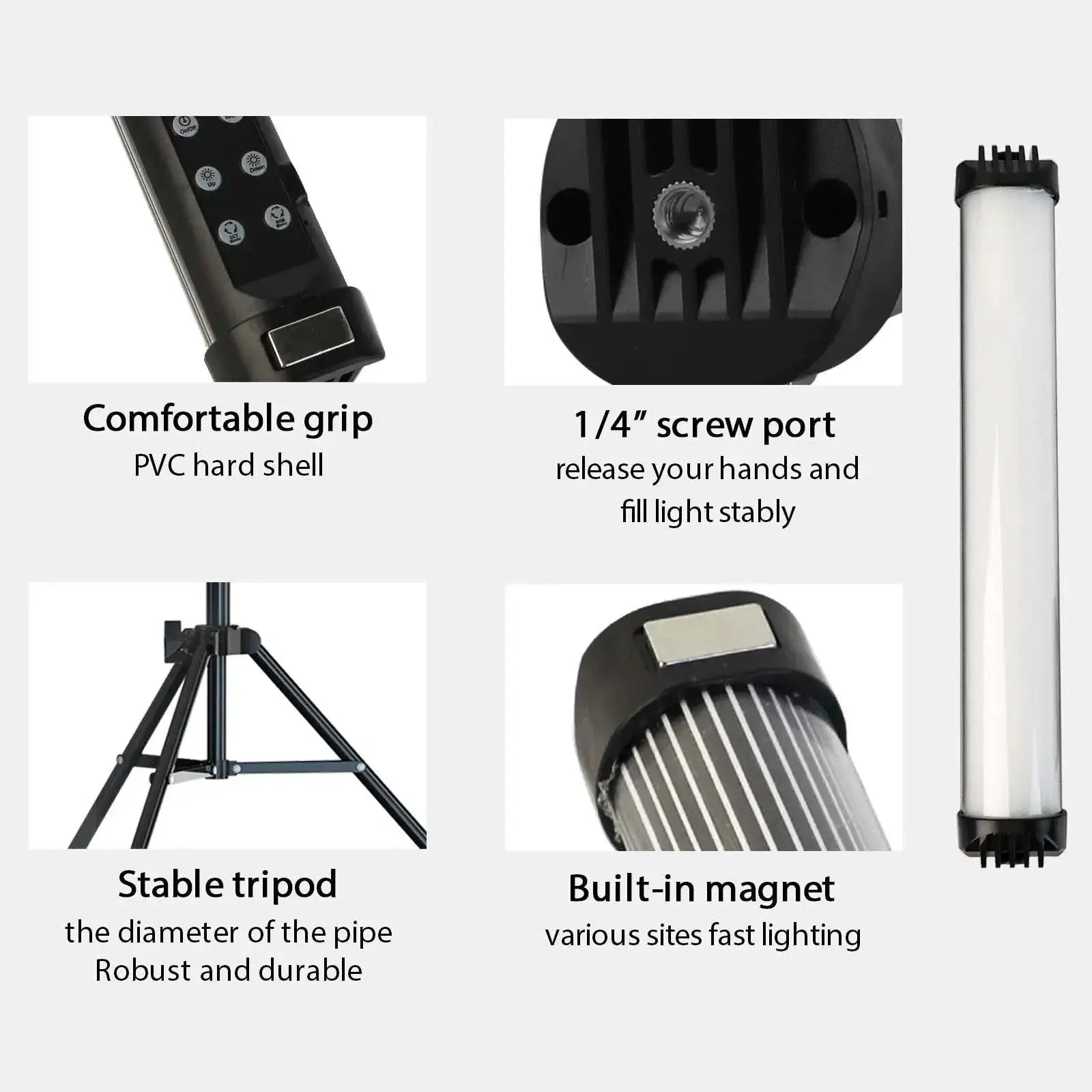 Handheld RGB LED Fill Light Stick for Photography and Video