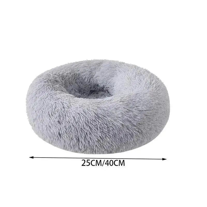 Round Shaggy Cat Nest Bed For Ultimate Comfort Cats And Dogs