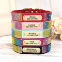 Personalized Sequin Dog Collar For Small To Medium Pets