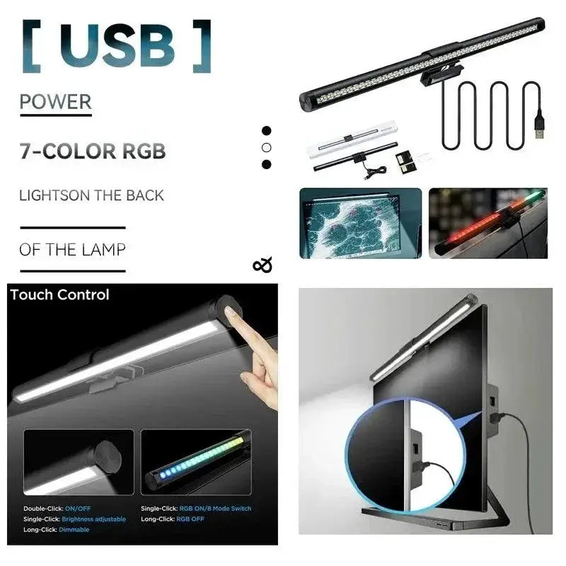 Monitor Light Bar Stepless Dimming LED Desk Lamp Eye Care