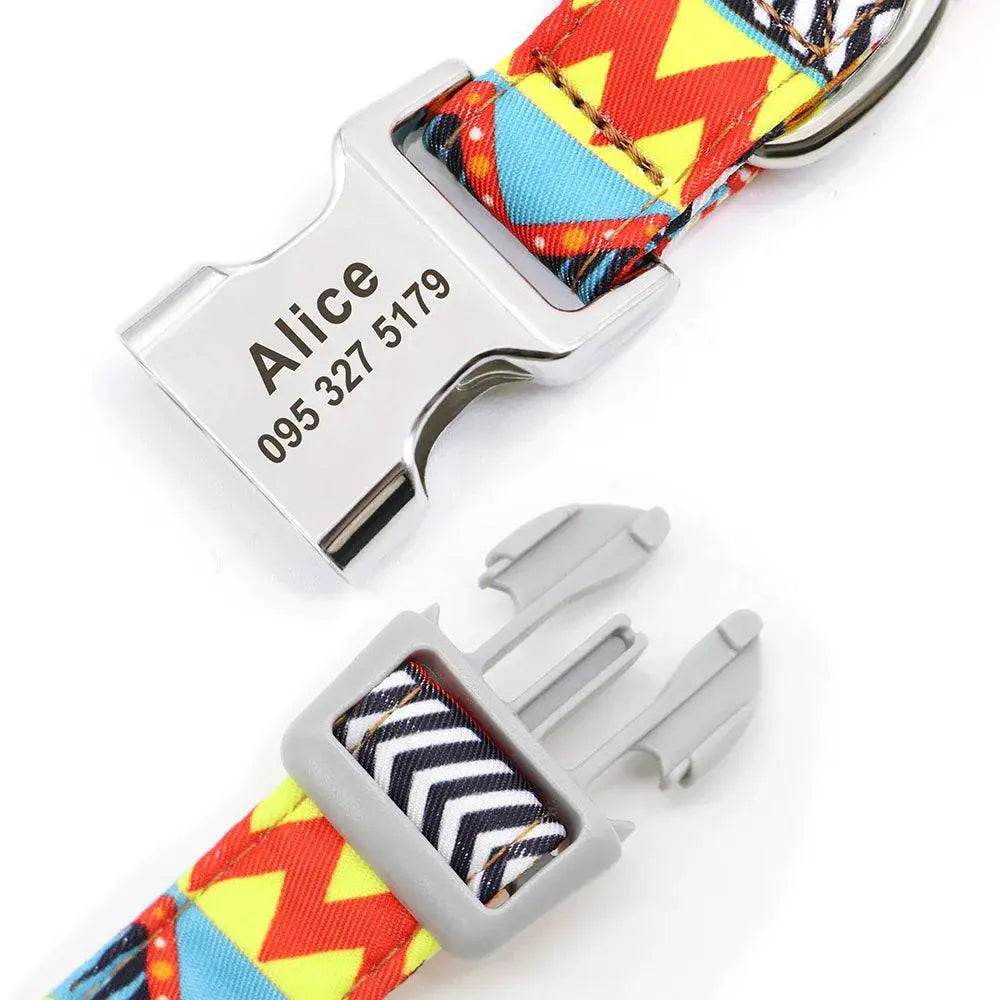 Large Dog Collar Personalized Nylon Pet Collar For Dogs