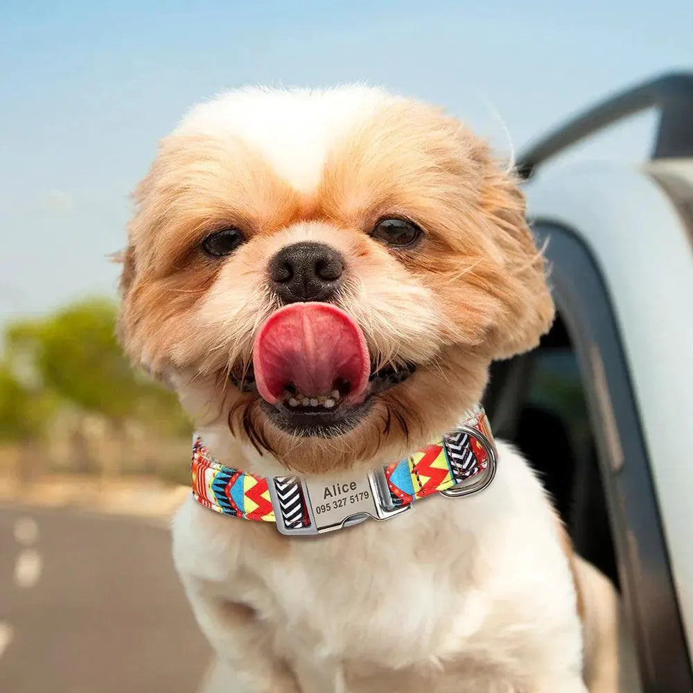 Large Dog Collar Personalized Nylon Pet Collar For Dogs