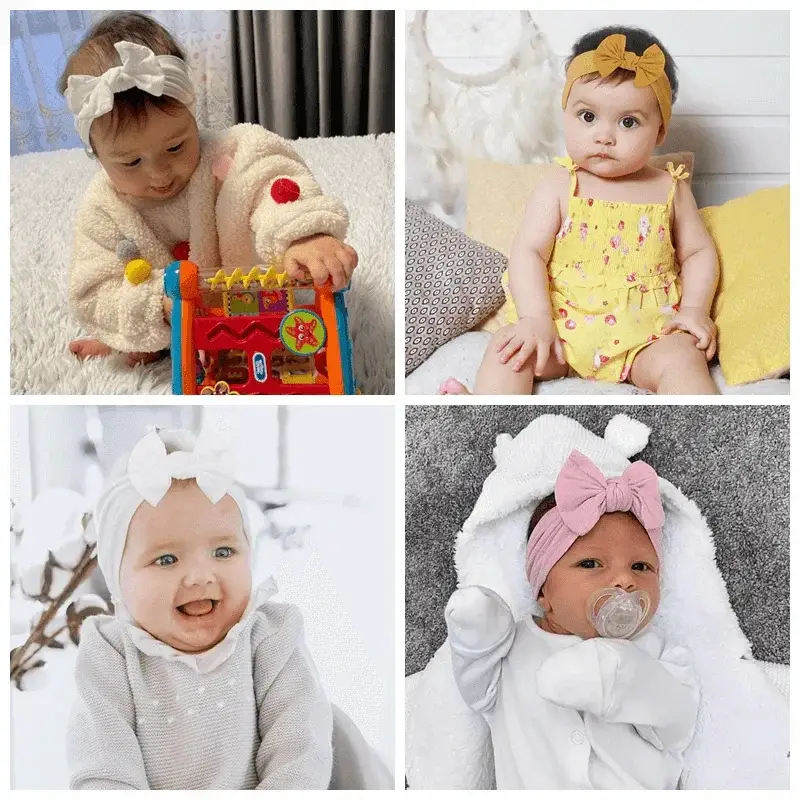 Vibrant Bowknot Hairband Kids Trendy Outings Accessory