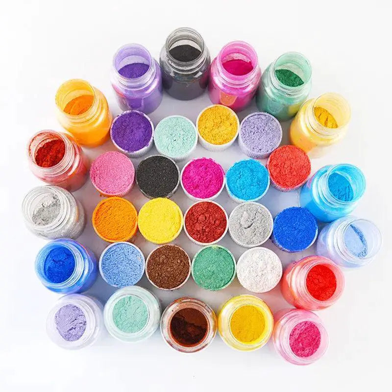 Shimmering Mica Powder Set Sparkling Colors For Crafts