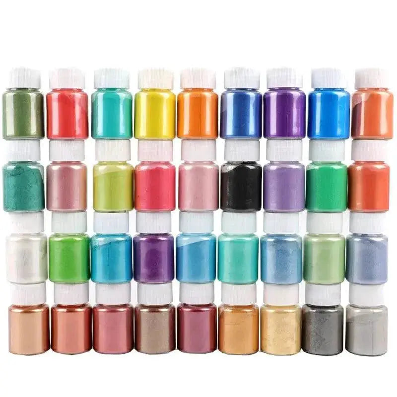 Shimmering Mica Powder Set Sparkling Colors For Crafts