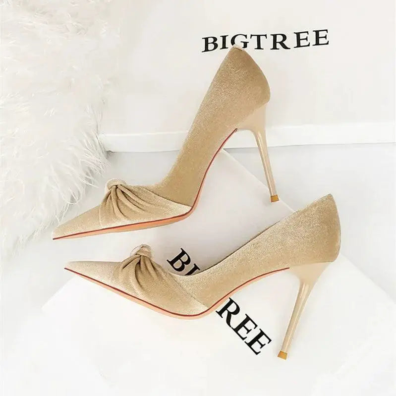 Premium Suede Butterfly Bow Flats For Women Chic Shoes