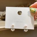 Elegant Heart Pearl Earrings for Women