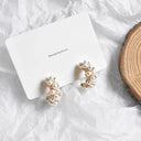 Elegant Heart Pearl Earrings for Women