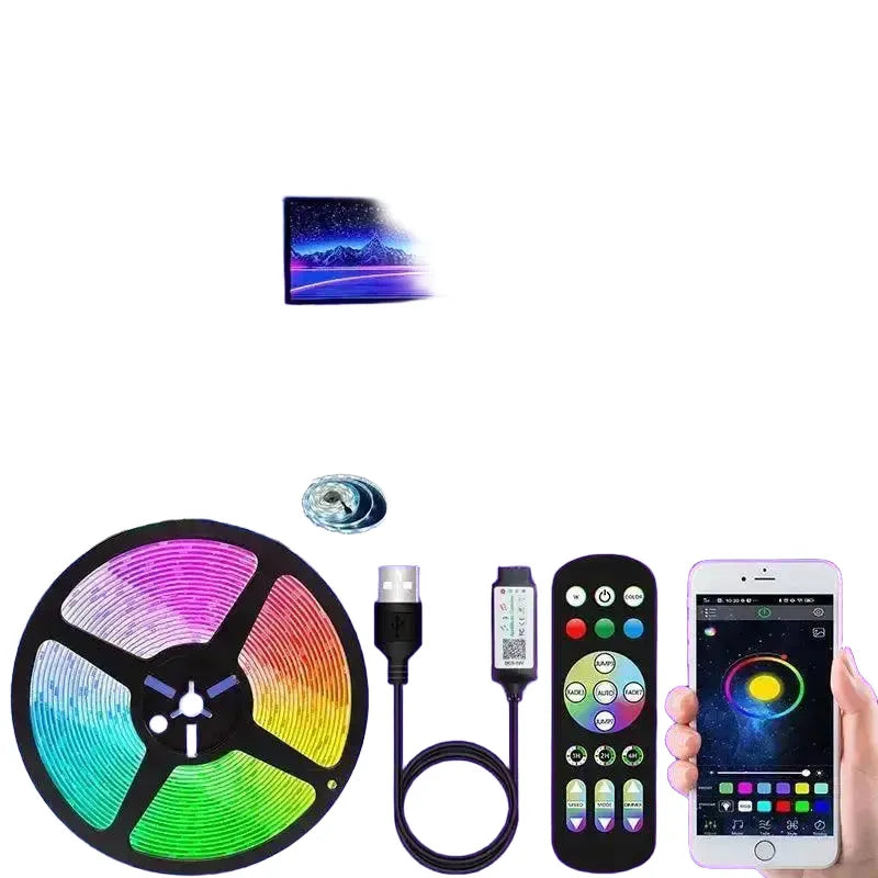 Smart RGB LED Strip Lights Bluetooth Controlled Flexible Decor - OurLum.com
