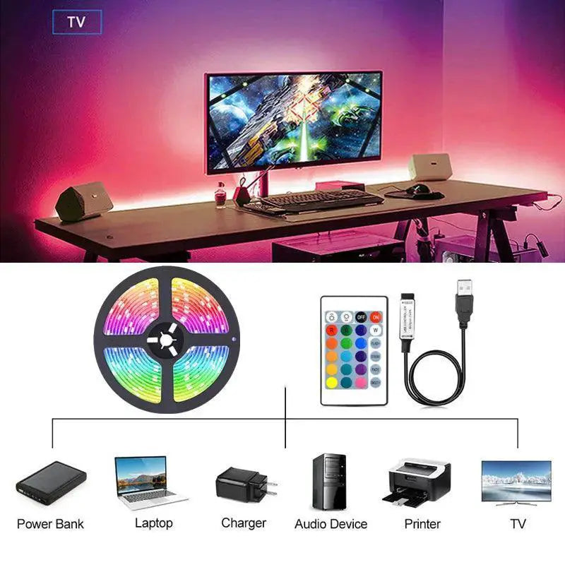 LED Strip Lights With WiFi Bluetooth Control For Room Decor