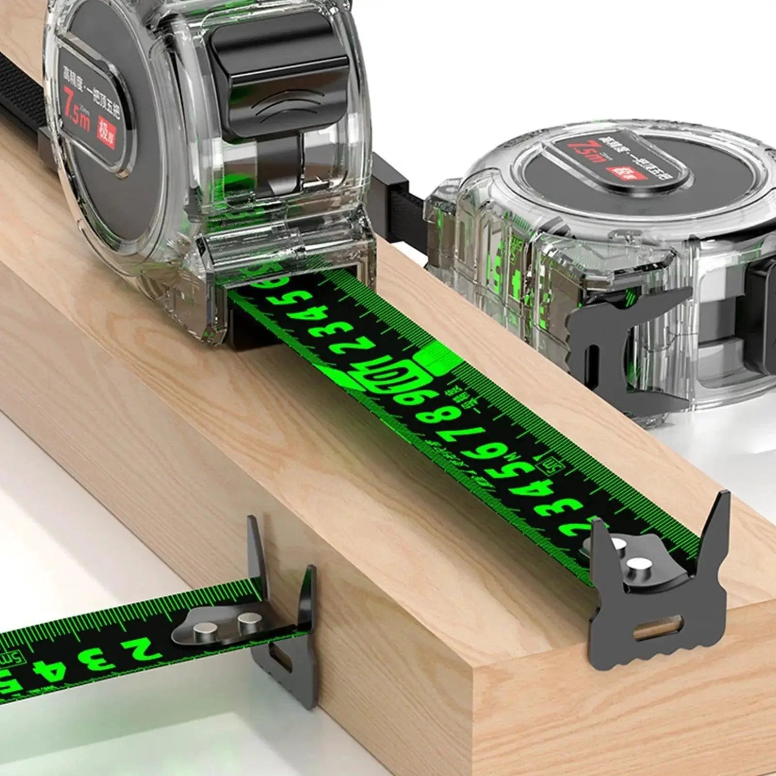 Fluorescent Tape Measure Precision Self Lock Tool Pro