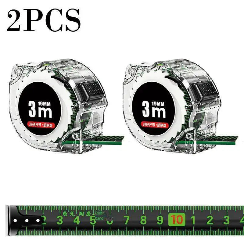 Fluorescent Tape Measure Precision Self Lock Tool Pro