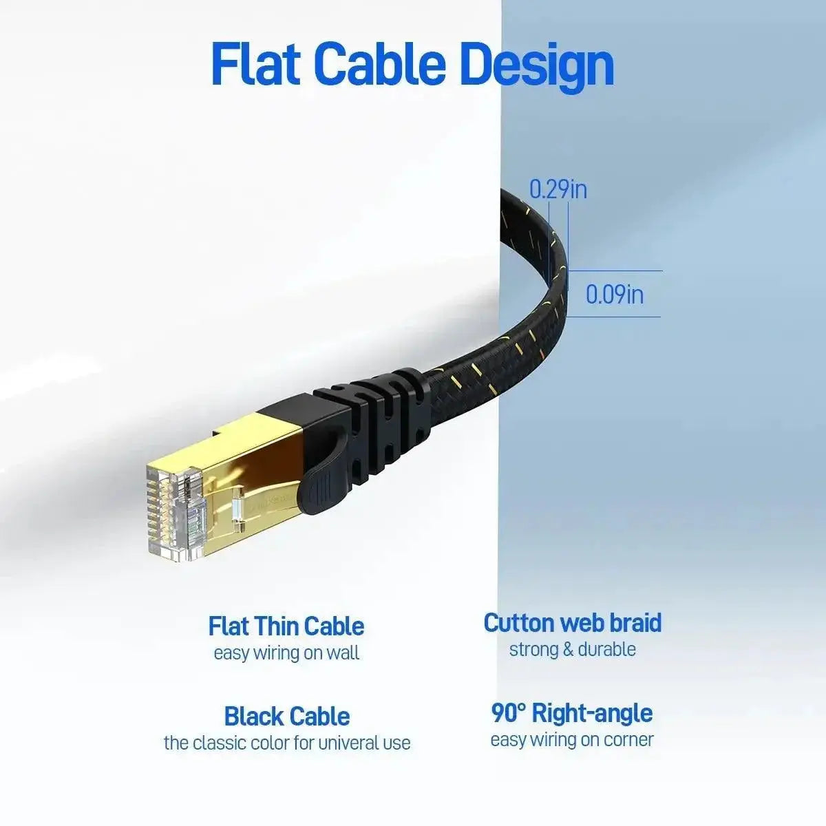 AMPCOM Cat7 Ethernet Cable for Lightning Fast Internet