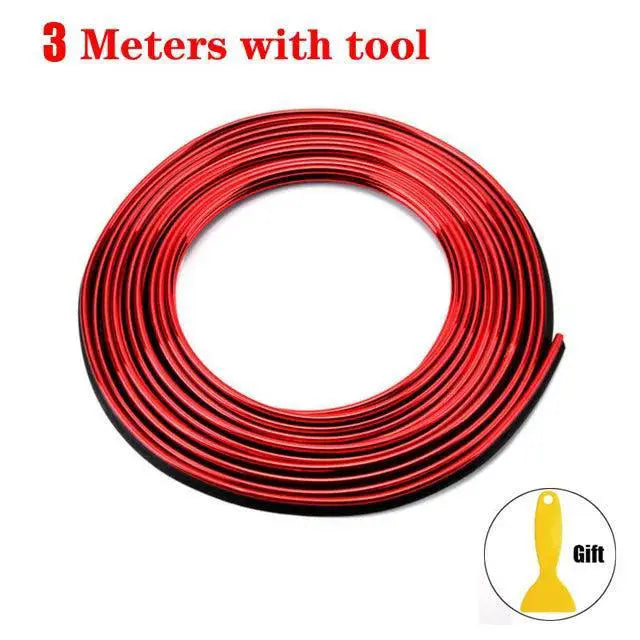 Car Interior Flexible Moulding Strips Colorful Trim