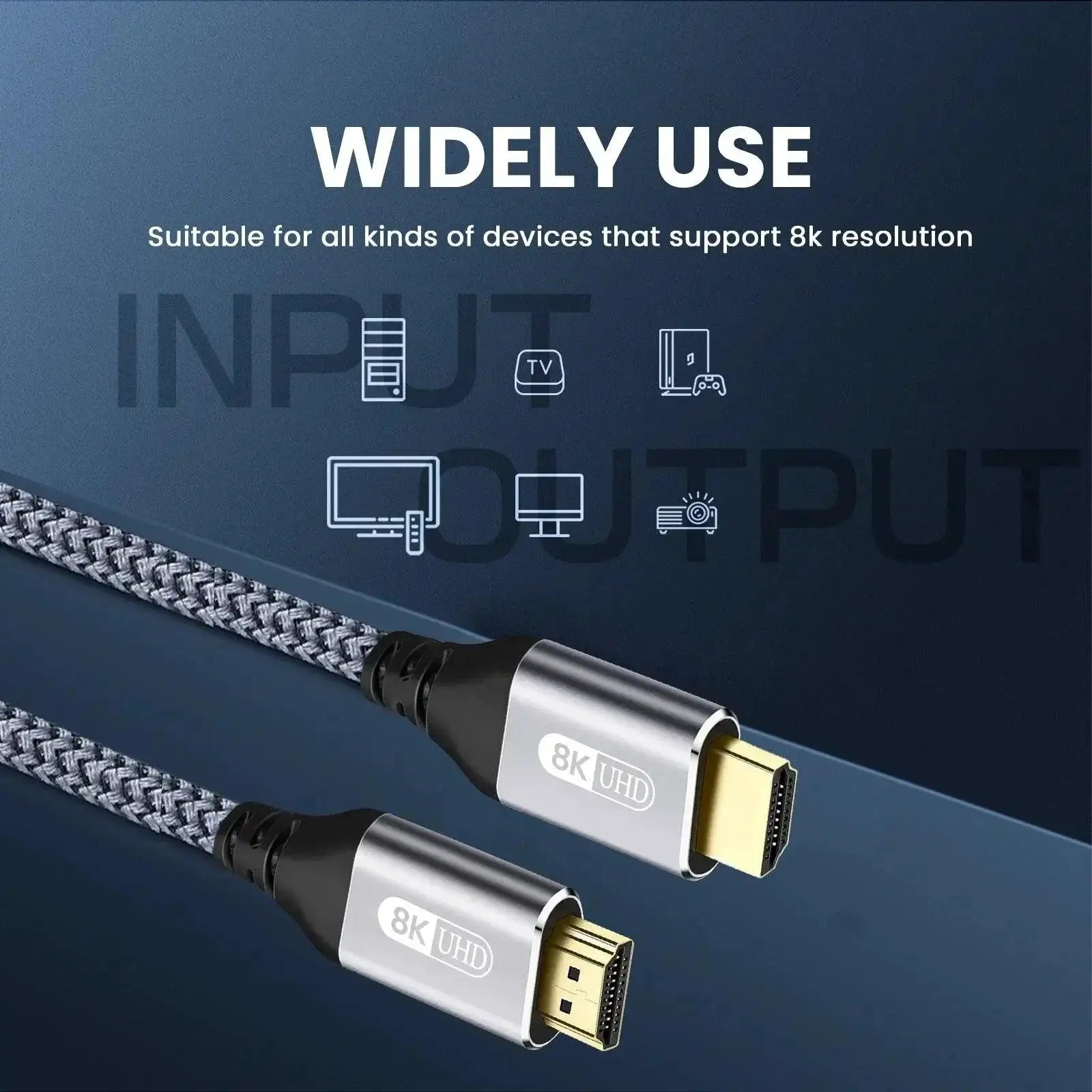 NIERBO HDMI 2.1 Cable 8K 60Hz 4K 120Hz 48Gbps Ultra High