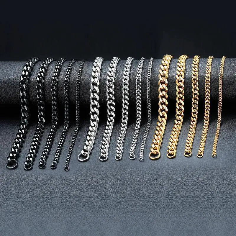 Chunky Stainless Steel Curb Chain Bracelet For Men