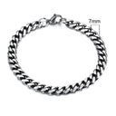 Chunky Stainless Steel Curb Chain Bracelet For Men